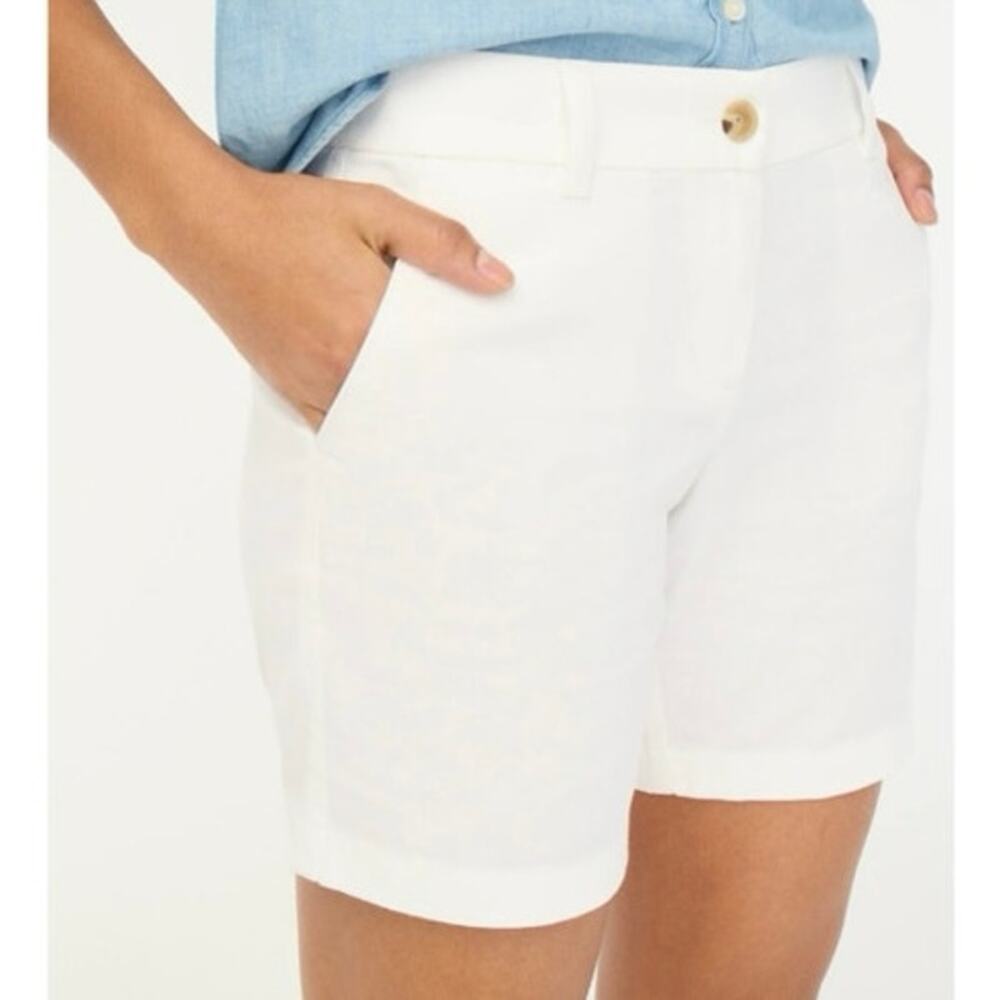 NWT J. Crew 7" Classic Chino Short White Size 16 - Picture 2 of 8